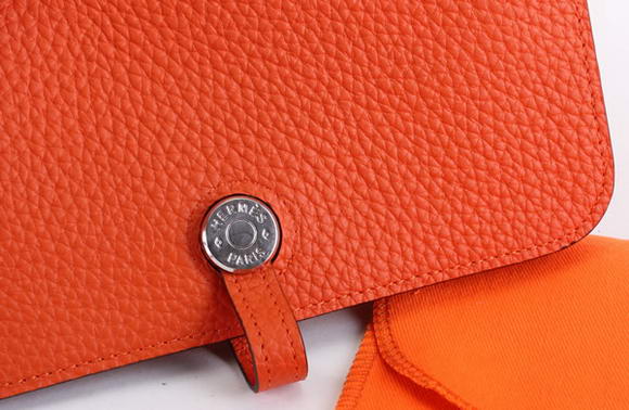 1:1 Quality Hermes Dogon Combined Wallets A508 Orange Replica